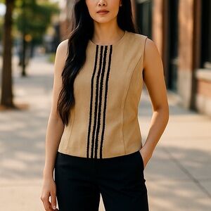 Vintage Suede Embroidered Vest